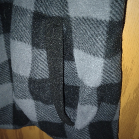 Chaps Sport Vest For Ralph Lauren Europe Mens XL Zip Fleece Black/Grey Plaid - Picture 13 of 16